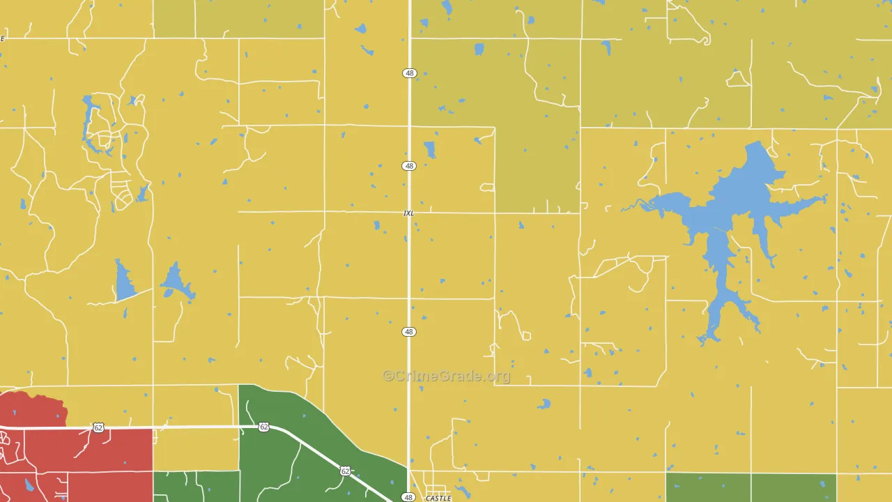 IXL, OK Map of Theft Rates