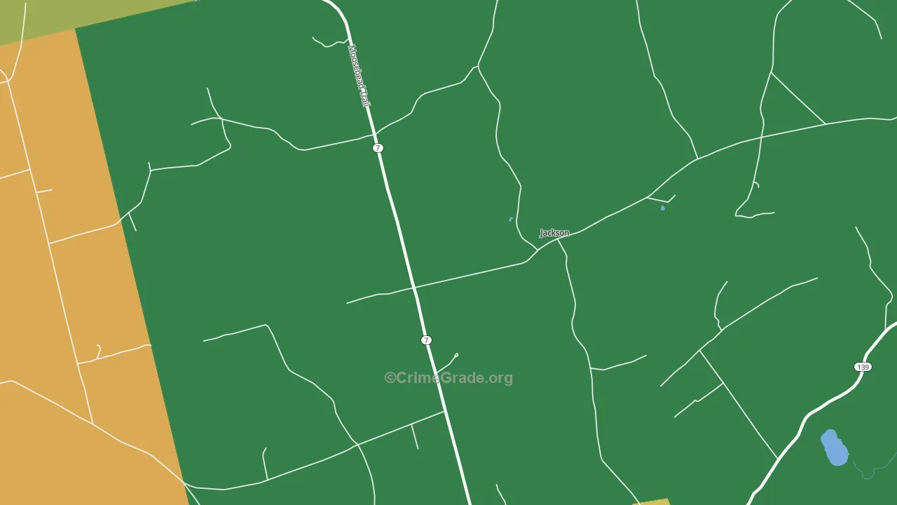 Jackson, ME Map of Theft Rates