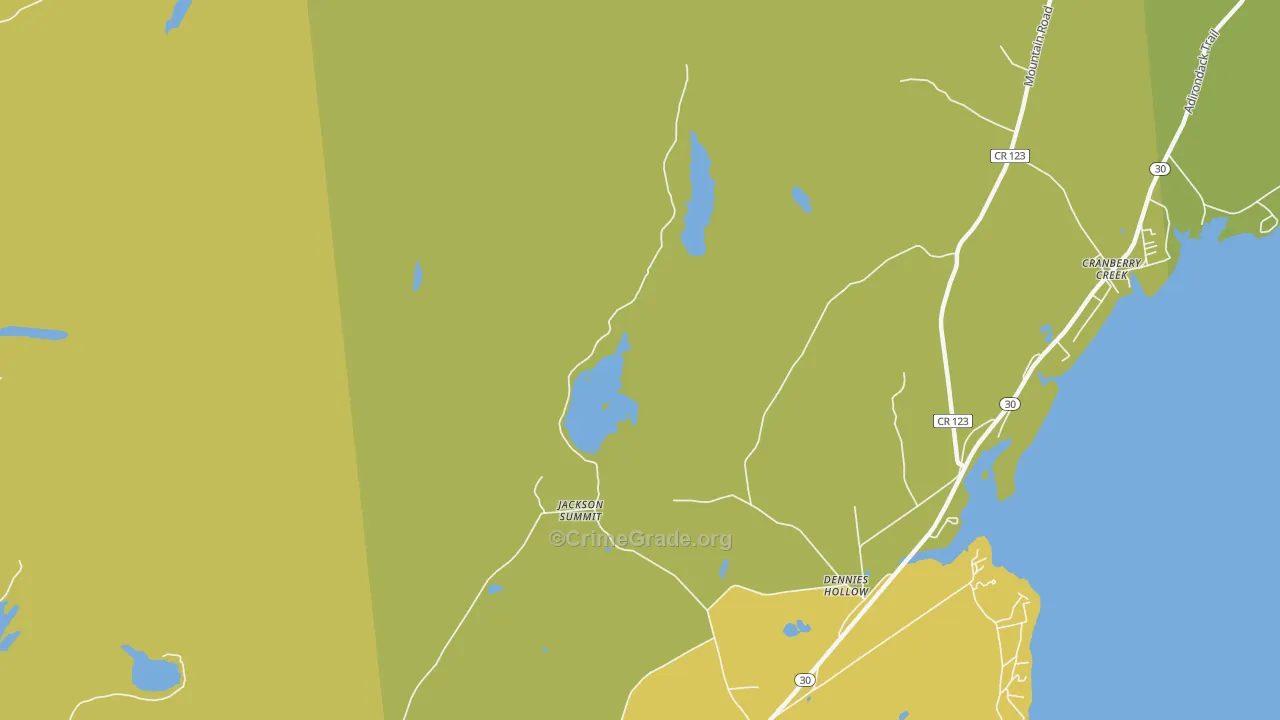 Jackson Summit, NY Map of Theft Rates