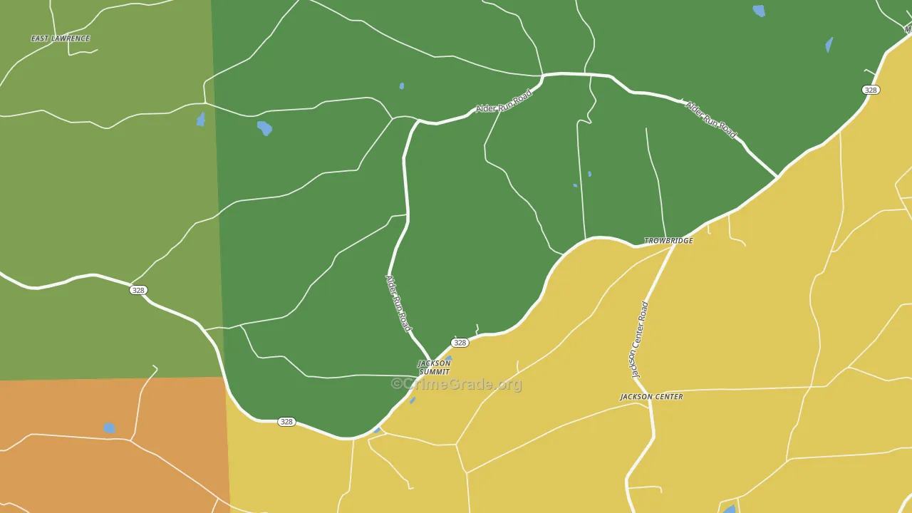 Jackson Summit, PA Map of Theft Rates