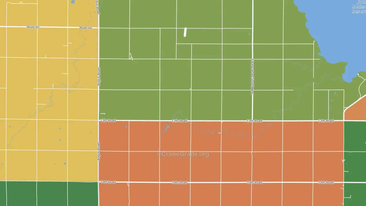 Jacobs Creek Landing, KS Map of Theft Rates