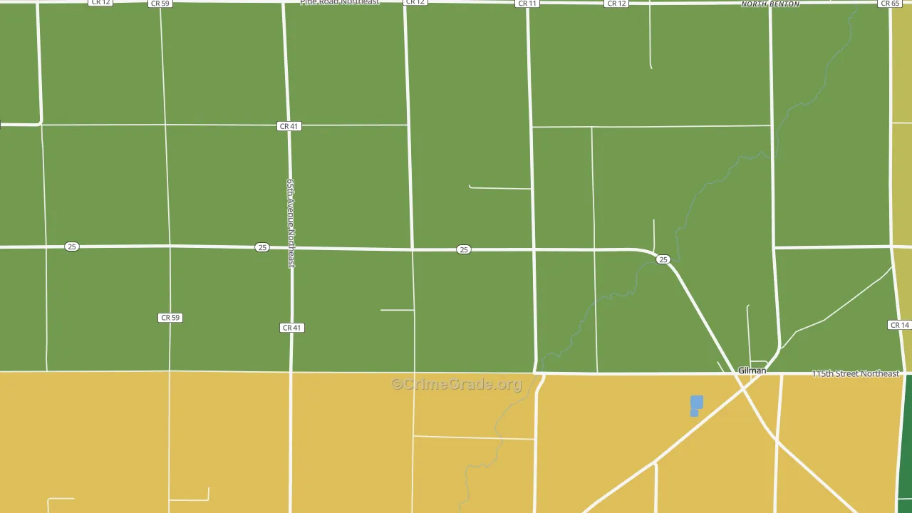 Jakeville, MN Map of Theft Rates