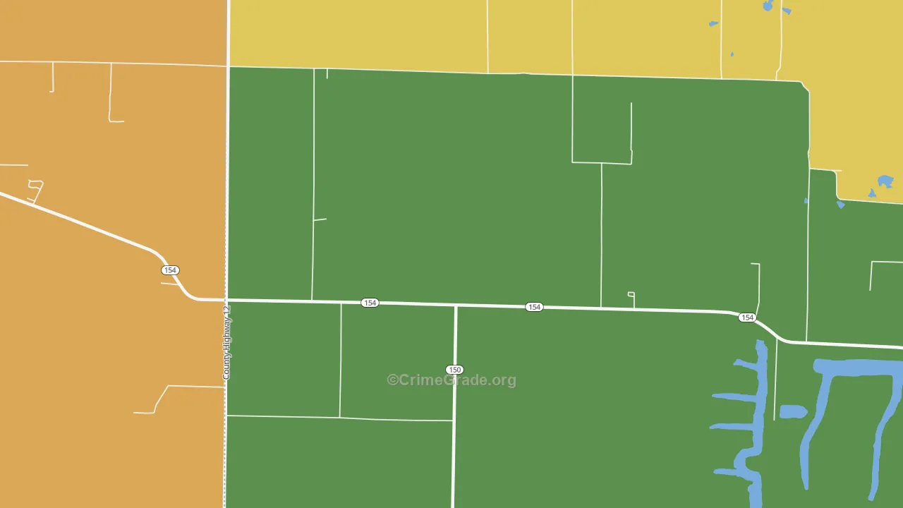 Jamestown, IL Map of Theft Rates