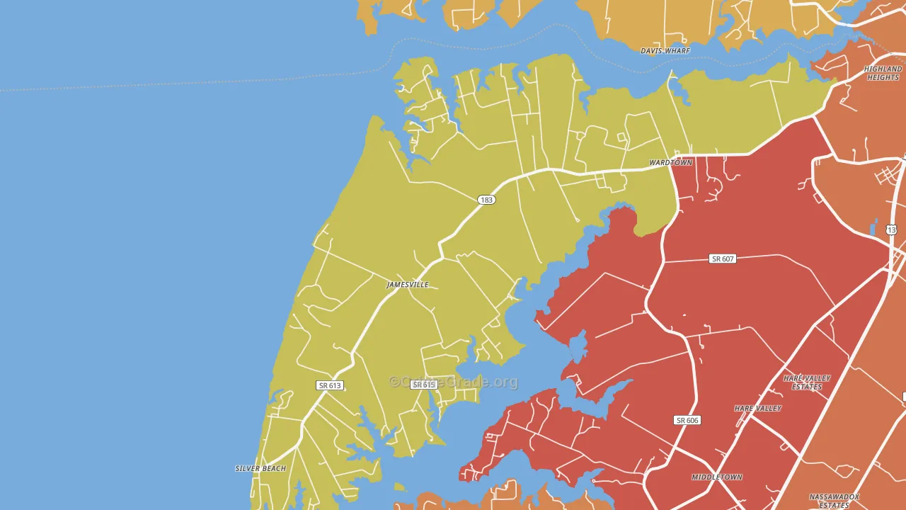 Jamesville, VA Map of Theft Rates