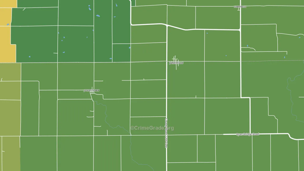Janesville, IL Map of Theft Rates