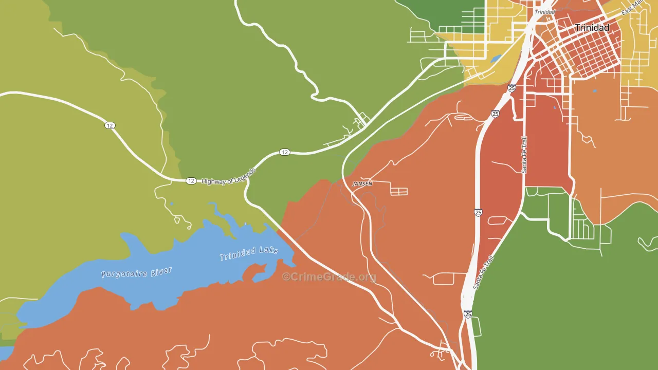 Jansen, CO Map of Theft Rates