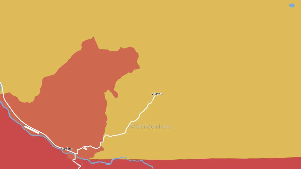 Jardine, MT Map of Theft Rates