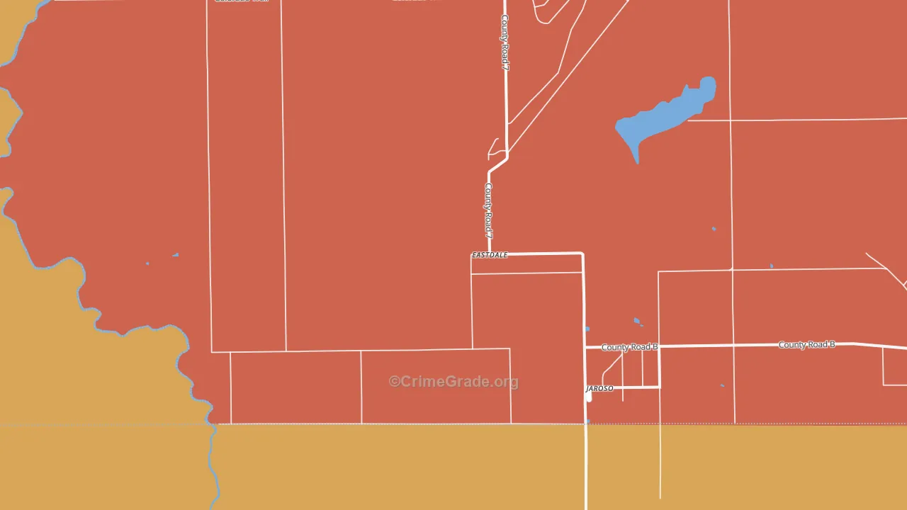 Jaroso, CO Map of Theft Rates