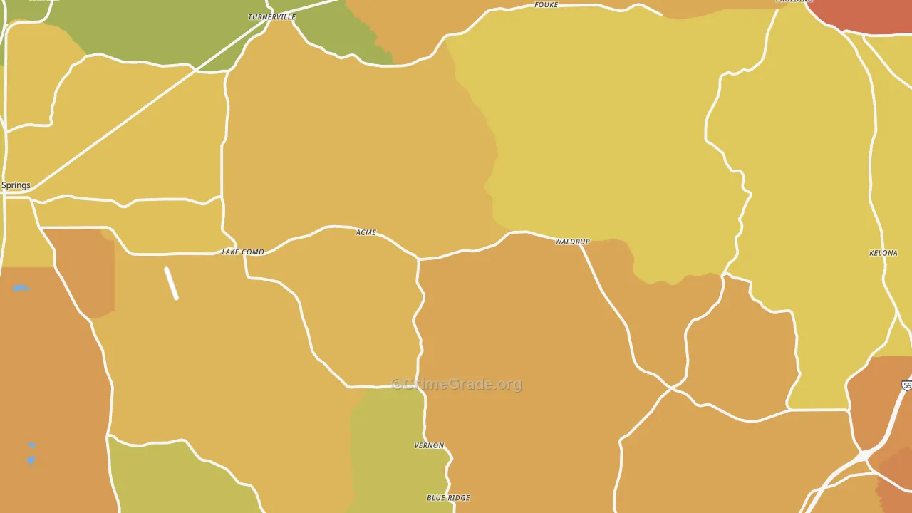 Jasper County, MS Map of Theft Rates