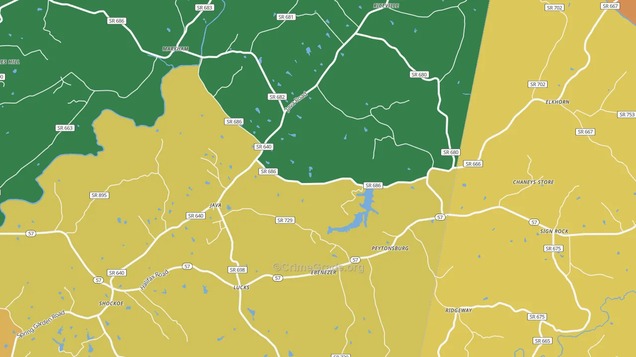 Java, VA Map of Theft Rates