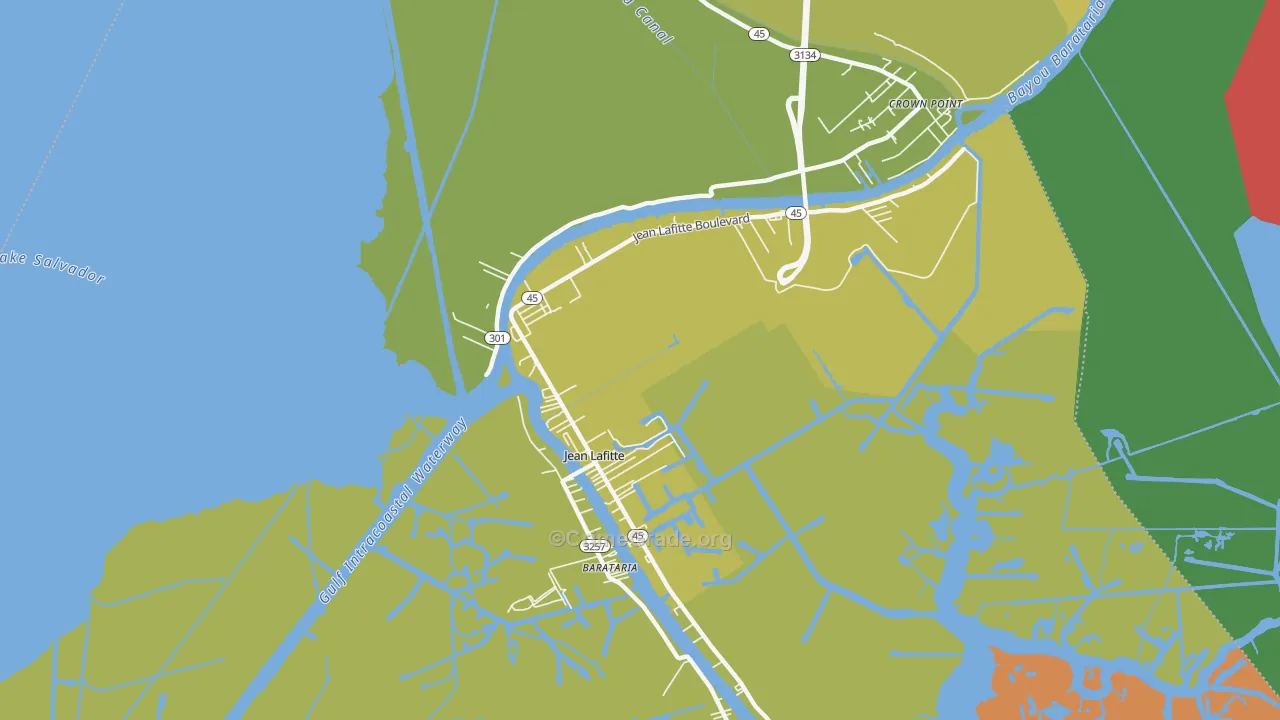 Jean Lafitte, LA Map of Theft Rates