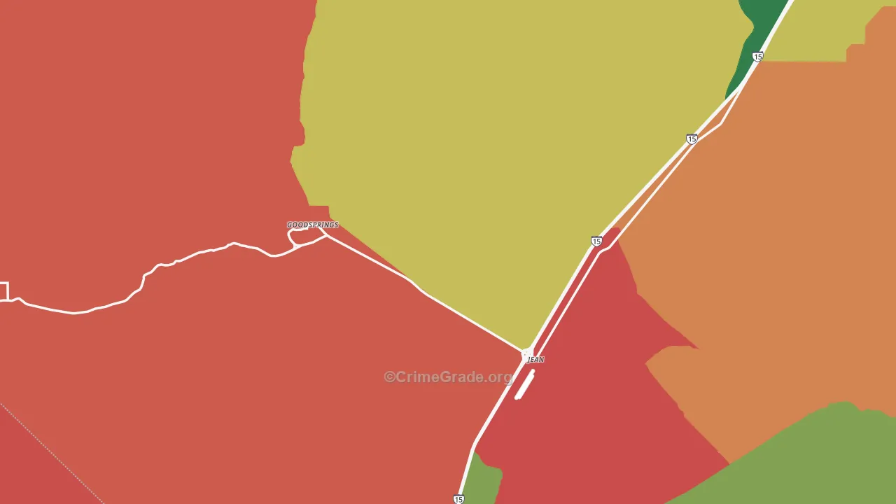 Jean, NV Map of Theft Rates