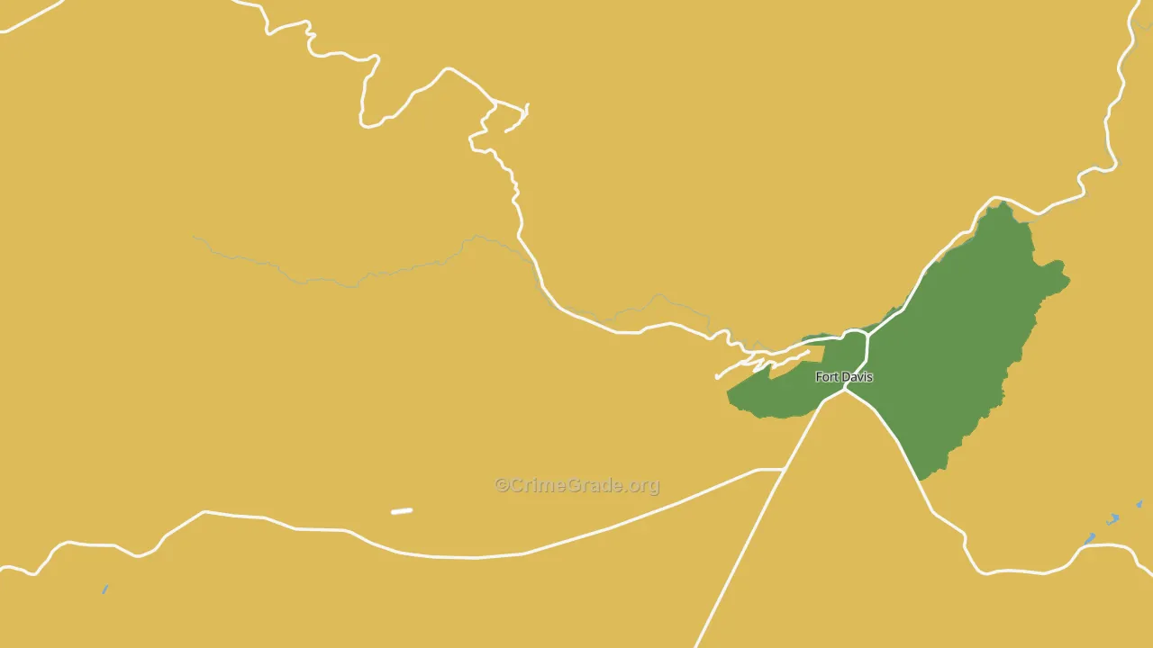 Jeff Davis County, TX Map of Theft Rates