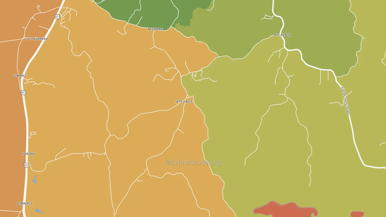 Jeff Davis, MS Map of Theft Rates