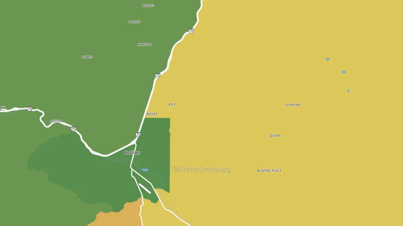 Jefferson County, MT Map of Theft Rates