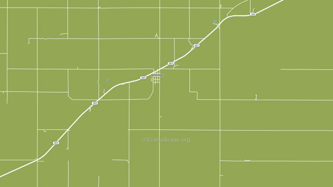 Jennings, KS Map of Theft Rates