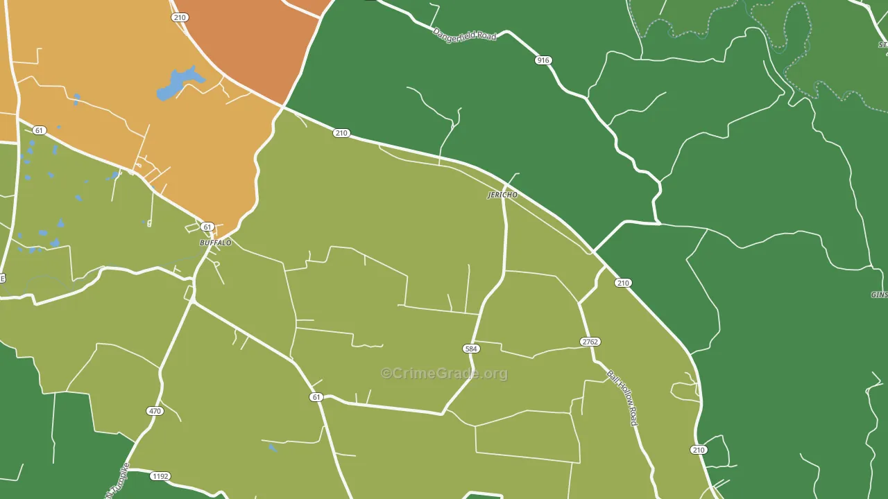 Jericho, KY Map of Theft Rates