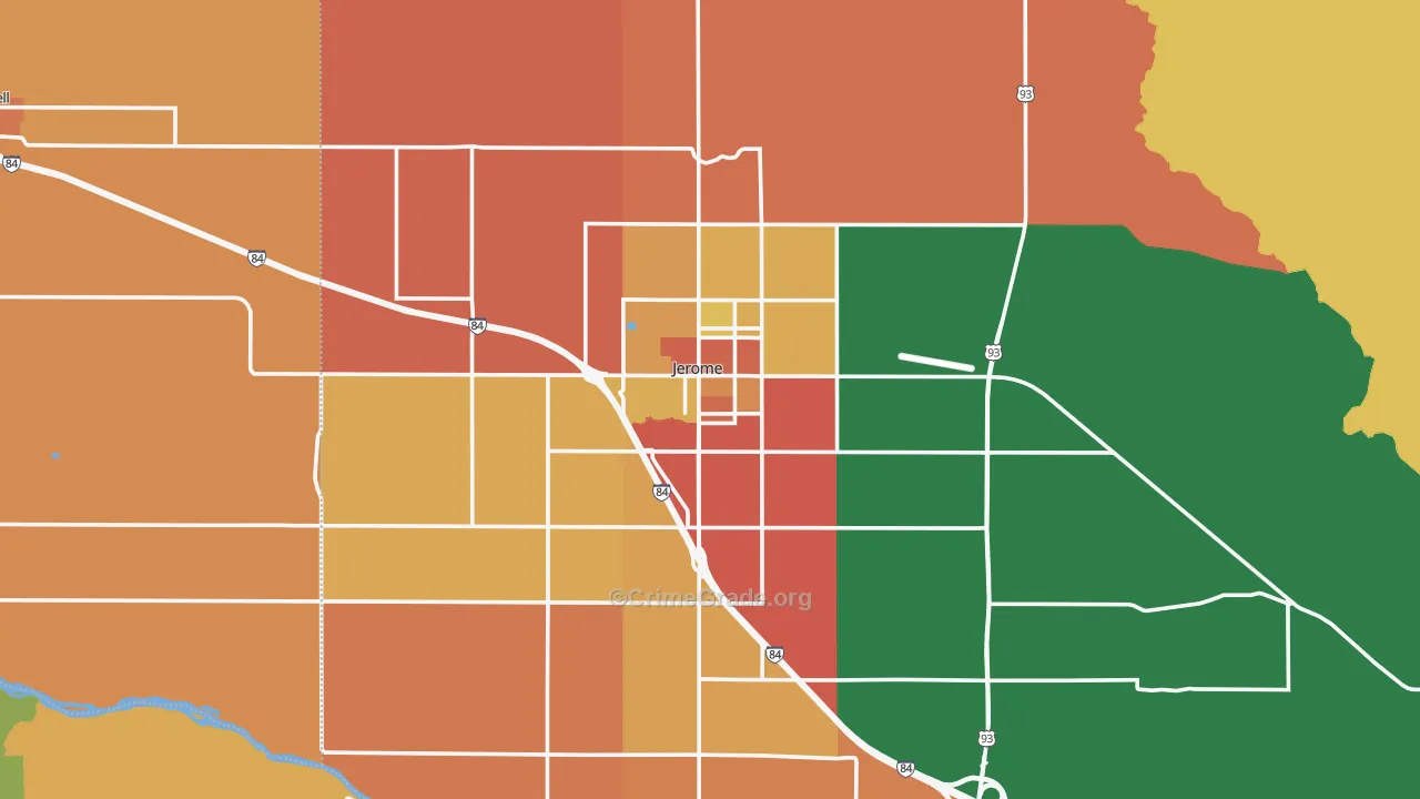 Jerome, ID Map of Theft Rates