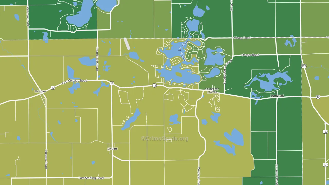 Jerome, MI Map of Theft Rates