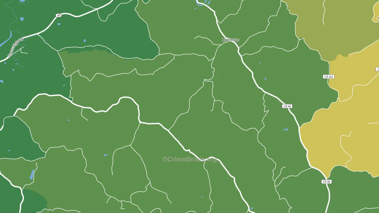 Jerrys Run, WV Map of Theft Rates
