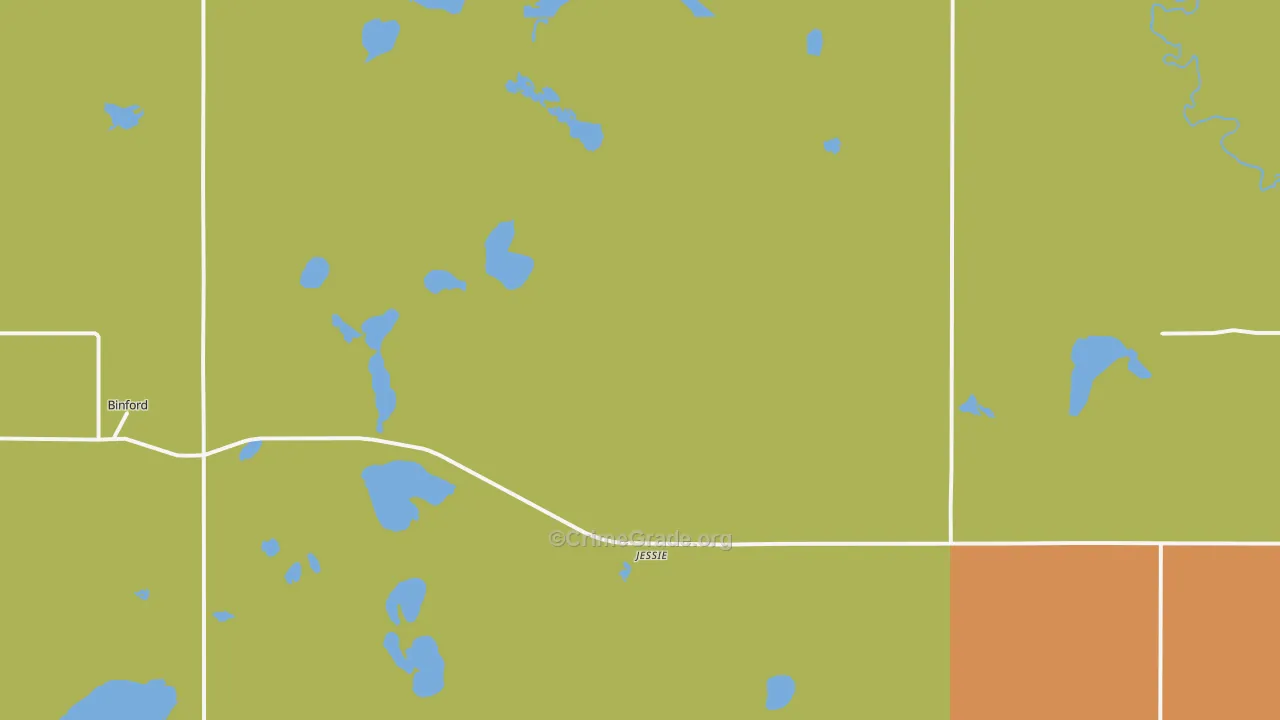 Jessie, ND Map of Theft Rates