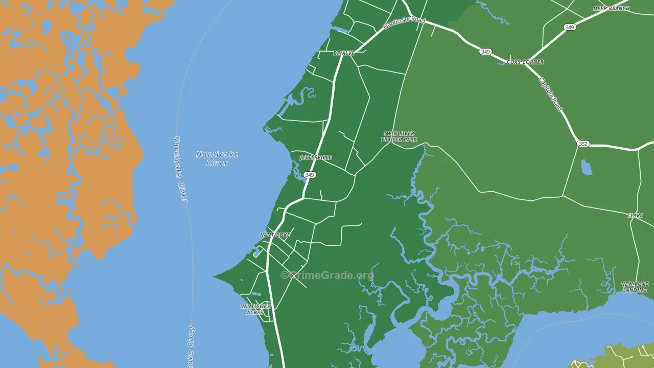 Jesterville, MD Map of Theft Rates
