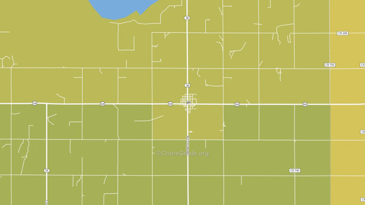 Jet, OK Map of Theft Rates
