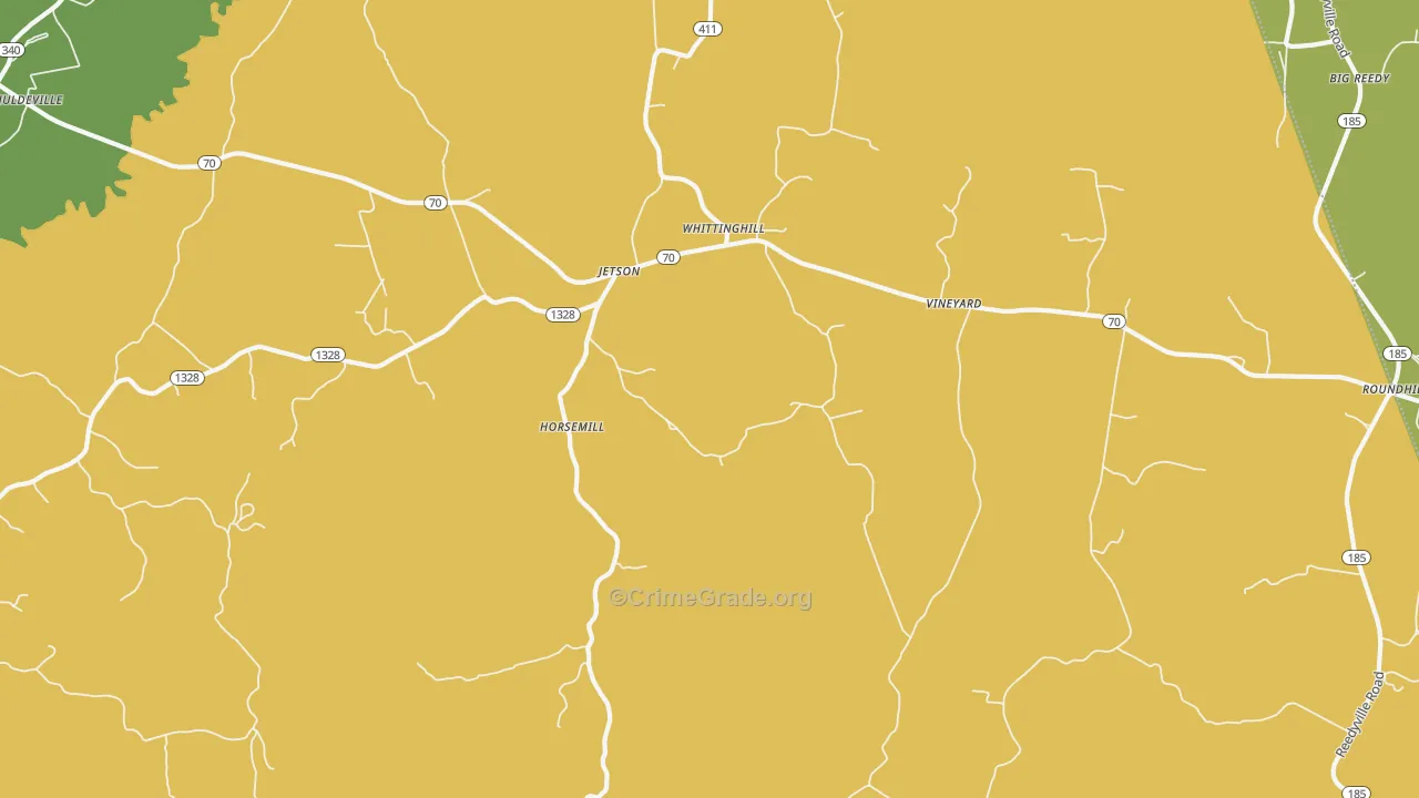 Jetson, KY Map of Theft Rates
