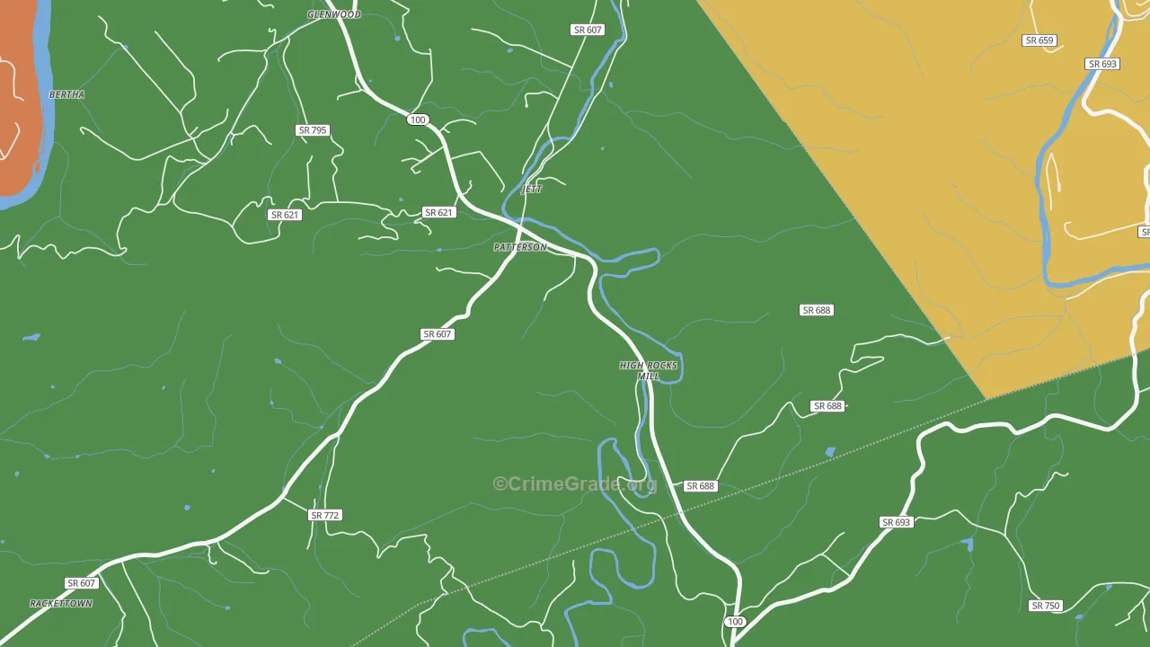 Jett, VA Map of Theft Rates