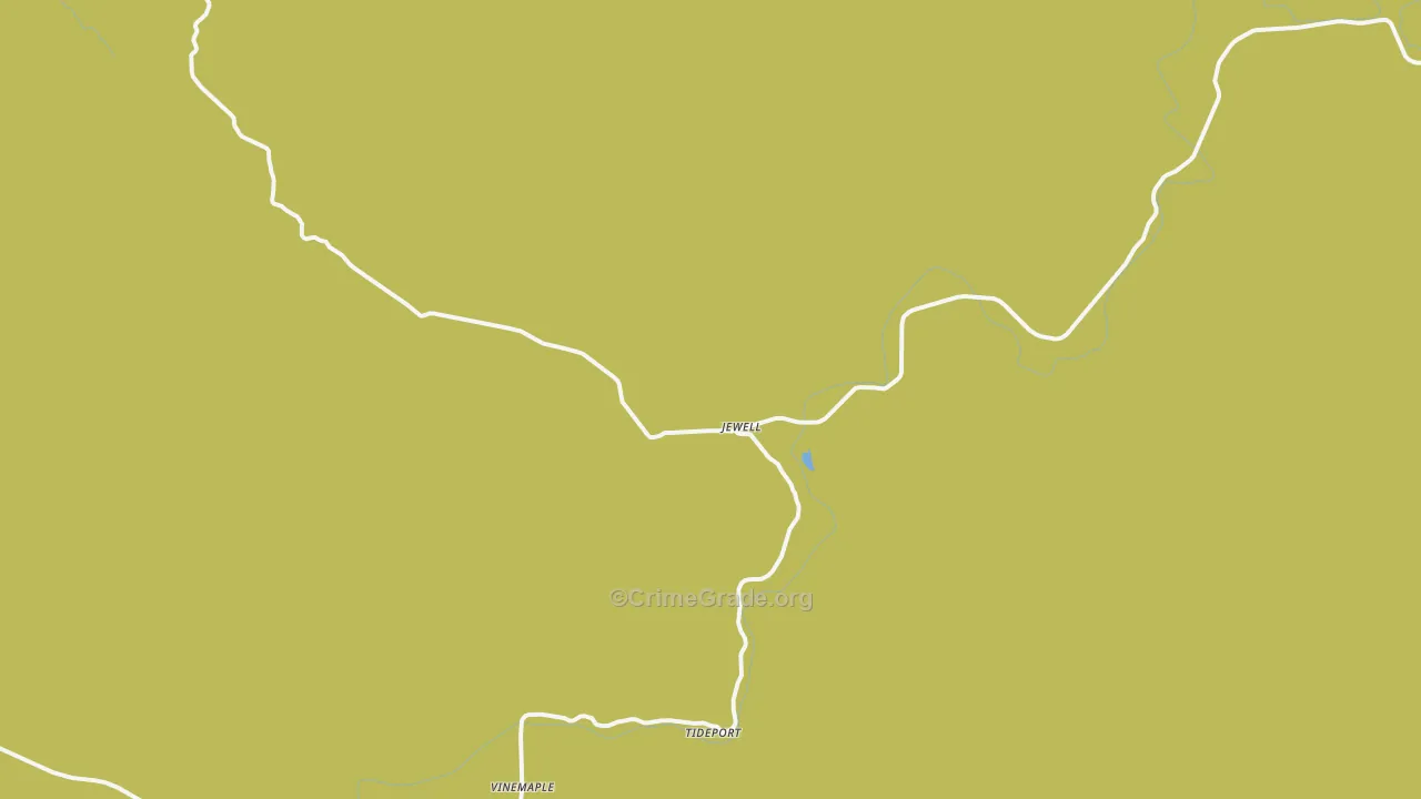 Jewell, OR Map of Theft Rates