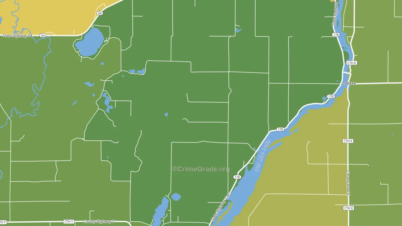 Jim Falls, WI Map of Theft Rates