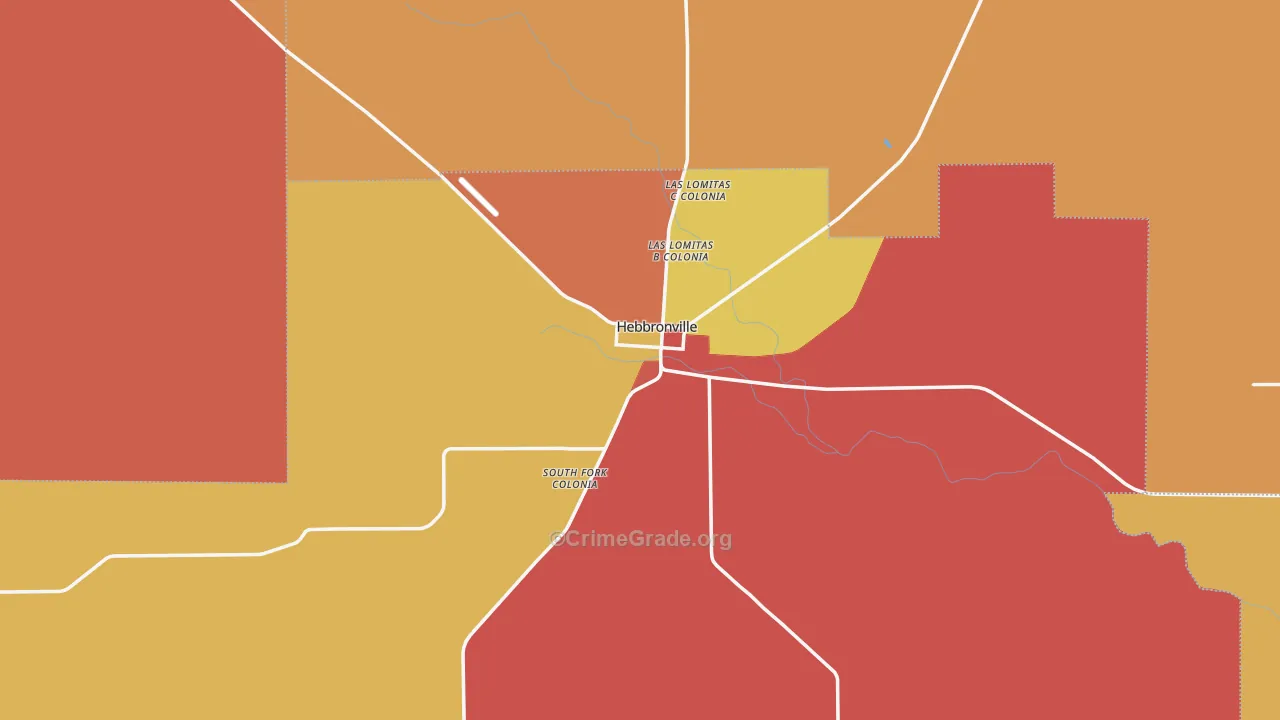 Jim Hogg County, TX Map of Theft Rates