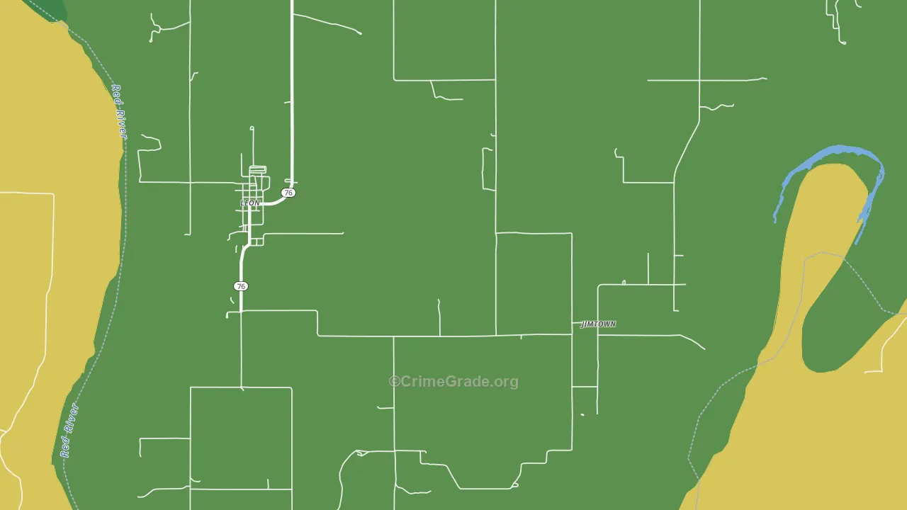 Jimtown, OK Map of Theft Rates