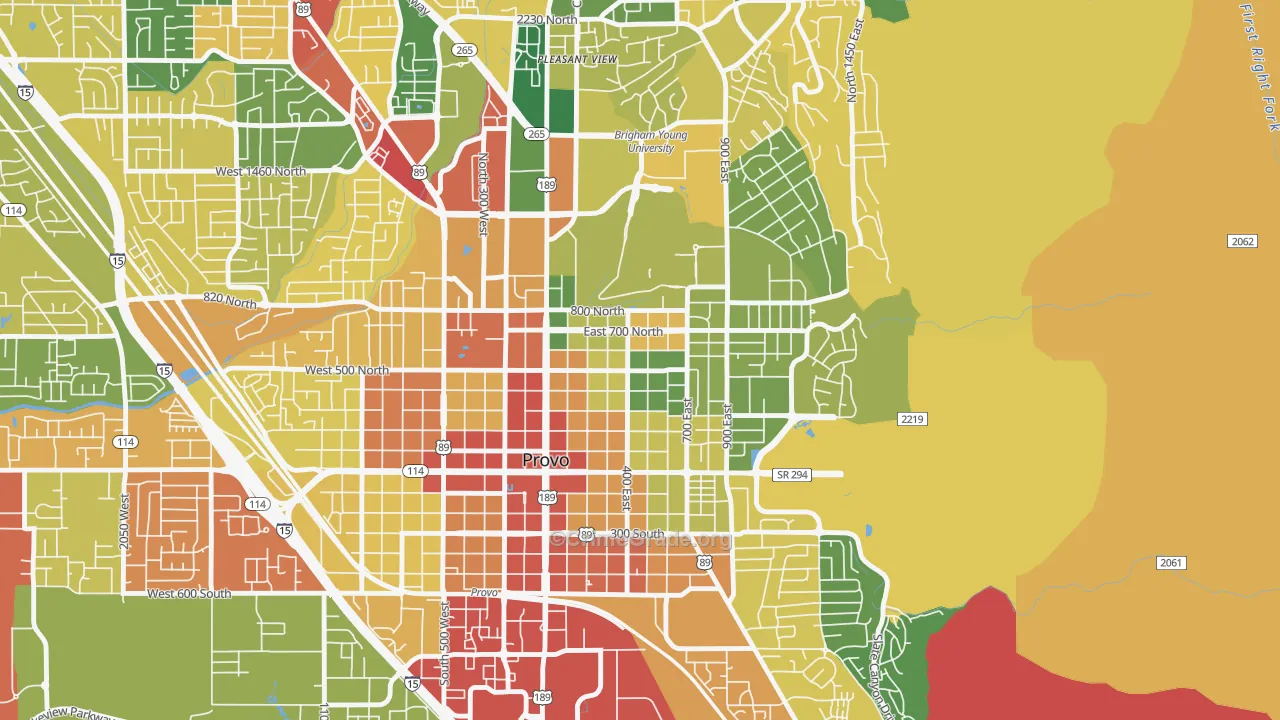Joaquin, Provo, UT Map of Theft Rates