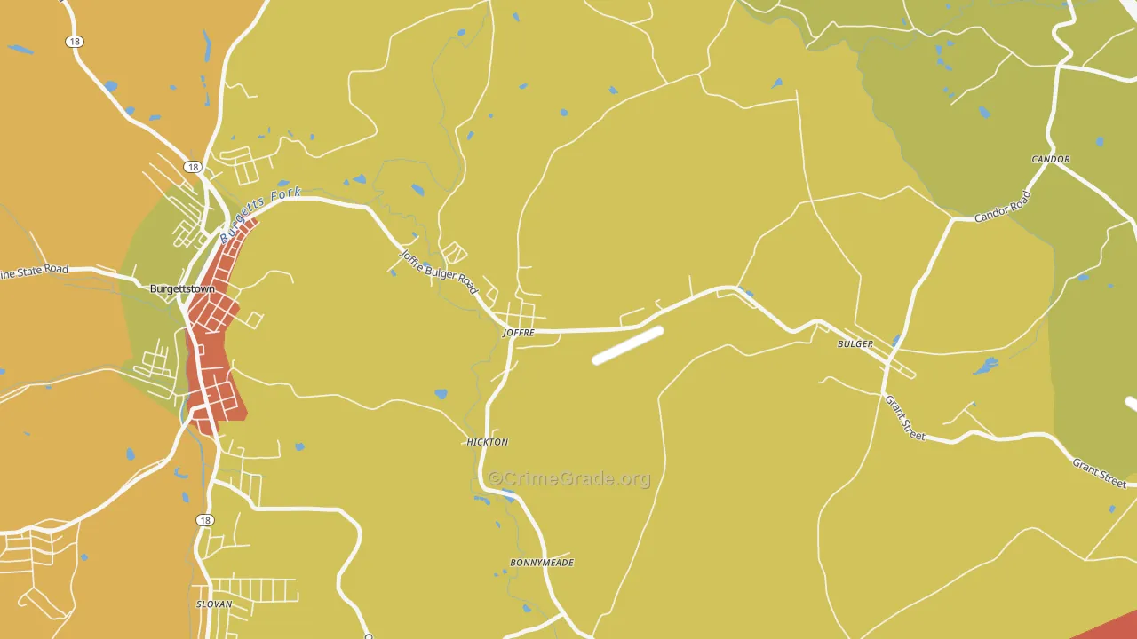 Joffre, PA Map of Theft Rates