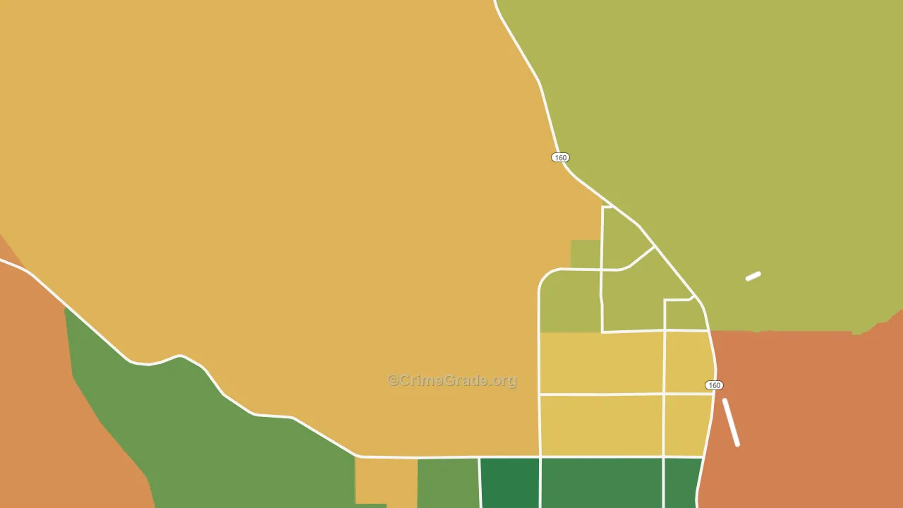 Johnnie, NV Map of Theft Rates