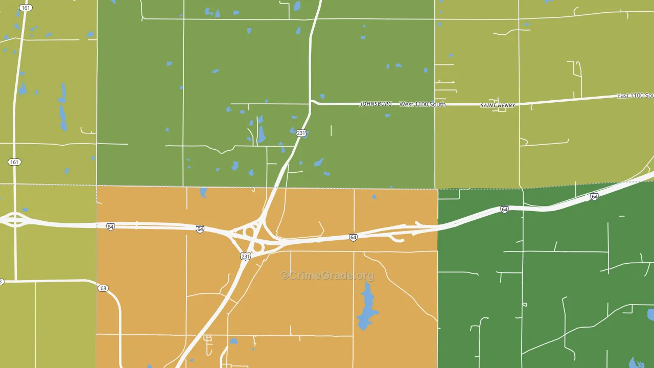 Johnsburg, IN Map of Theft Rates
