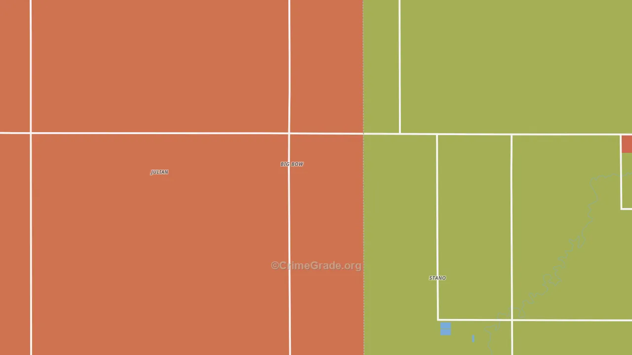 Johnson, KS Map of Theft Rates