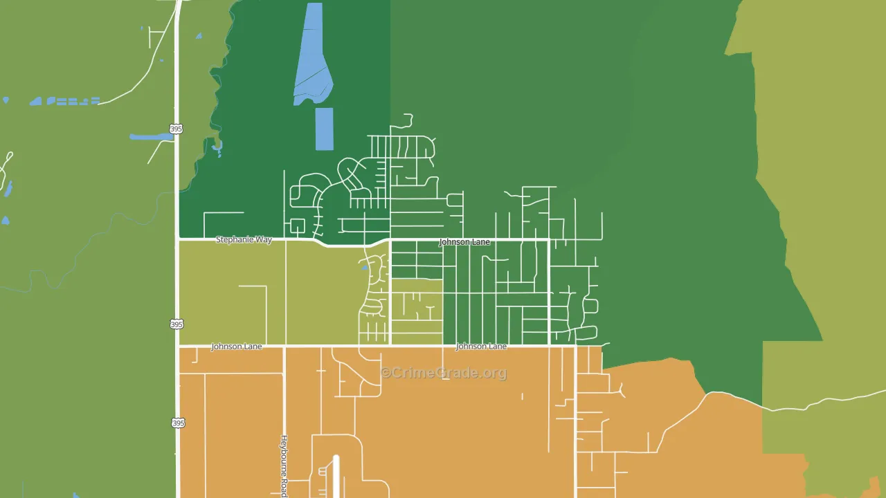 Johnson Lane, NV Map of Theft Rates