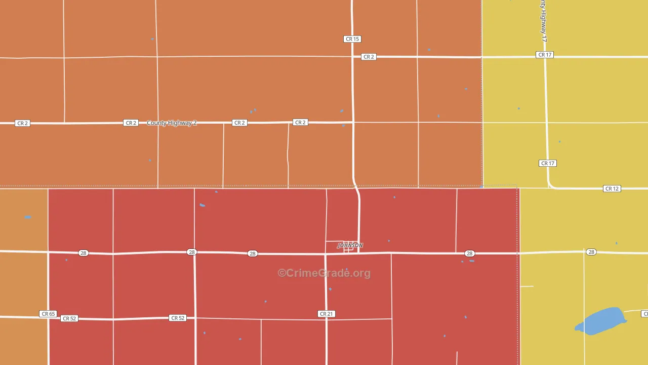 Johnson, MN Map of Theft Rates