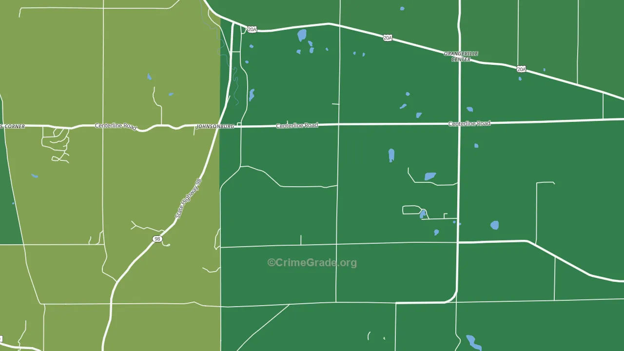 Johnsonburg, NY Map of Theft Rates
