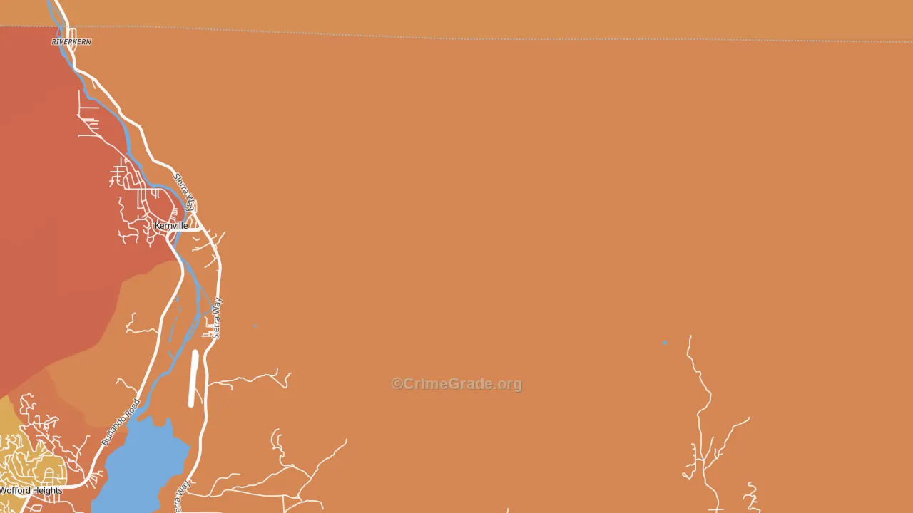 Johnsondale, CA Map of Theft Rates