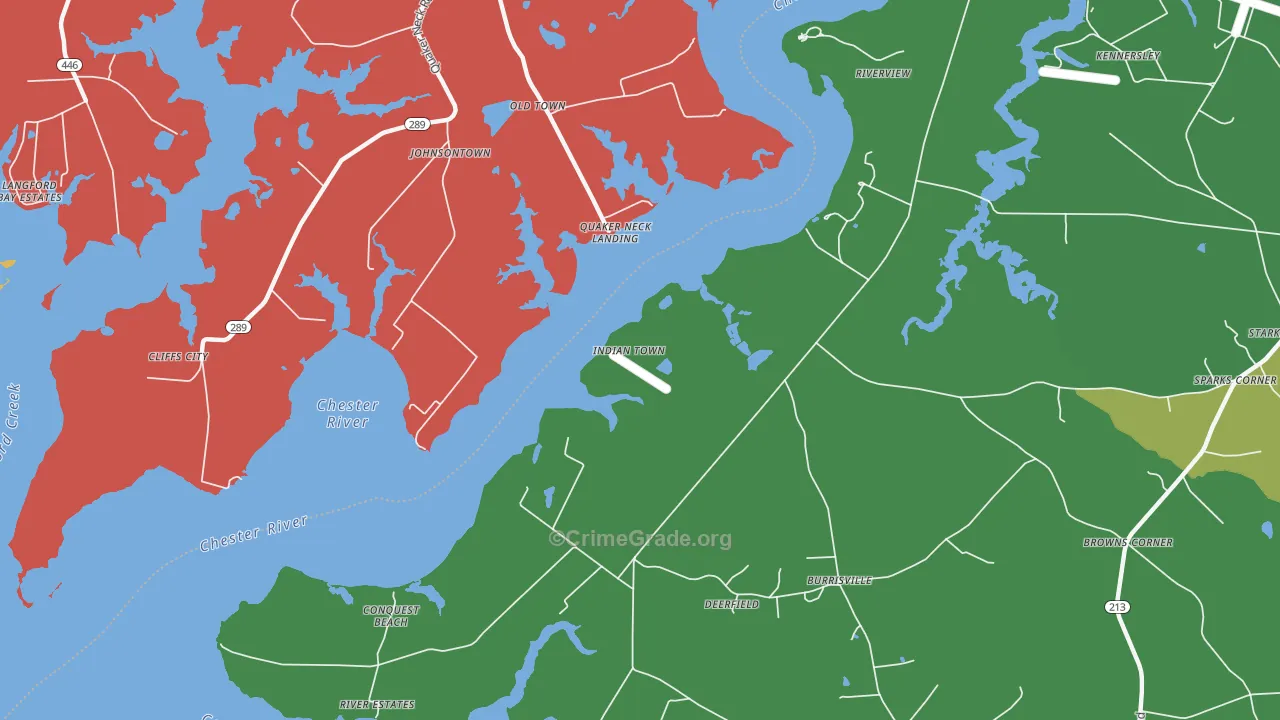 Johnsontown, MD Map of Theft Rates