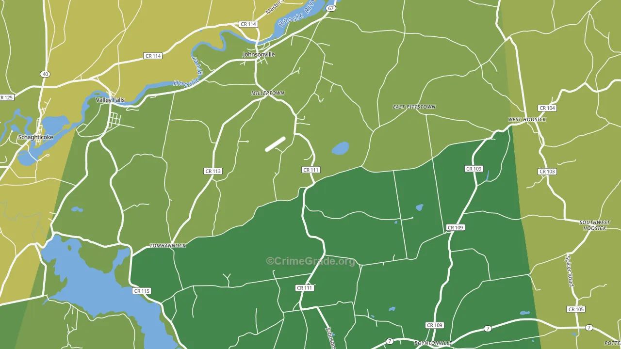 Johnsonville, NY Map of Theft Rates