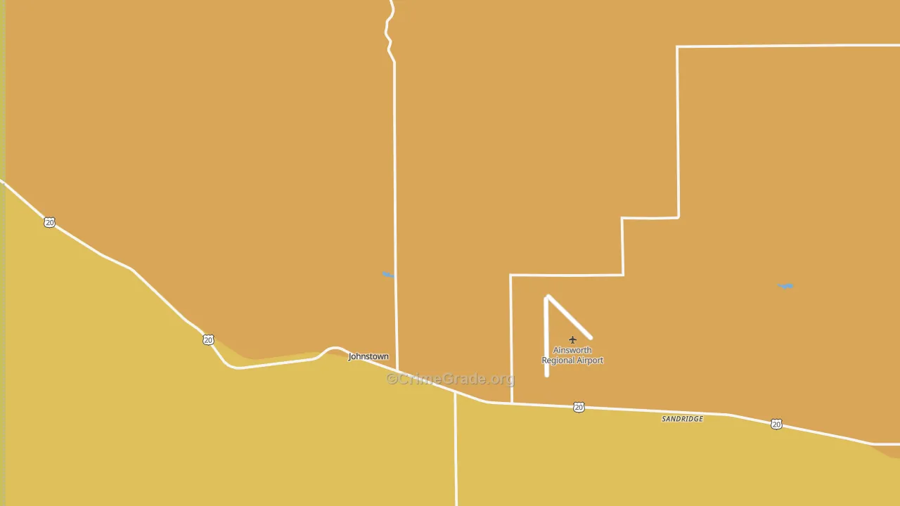 Johnstown, NE Map of Theft Rates