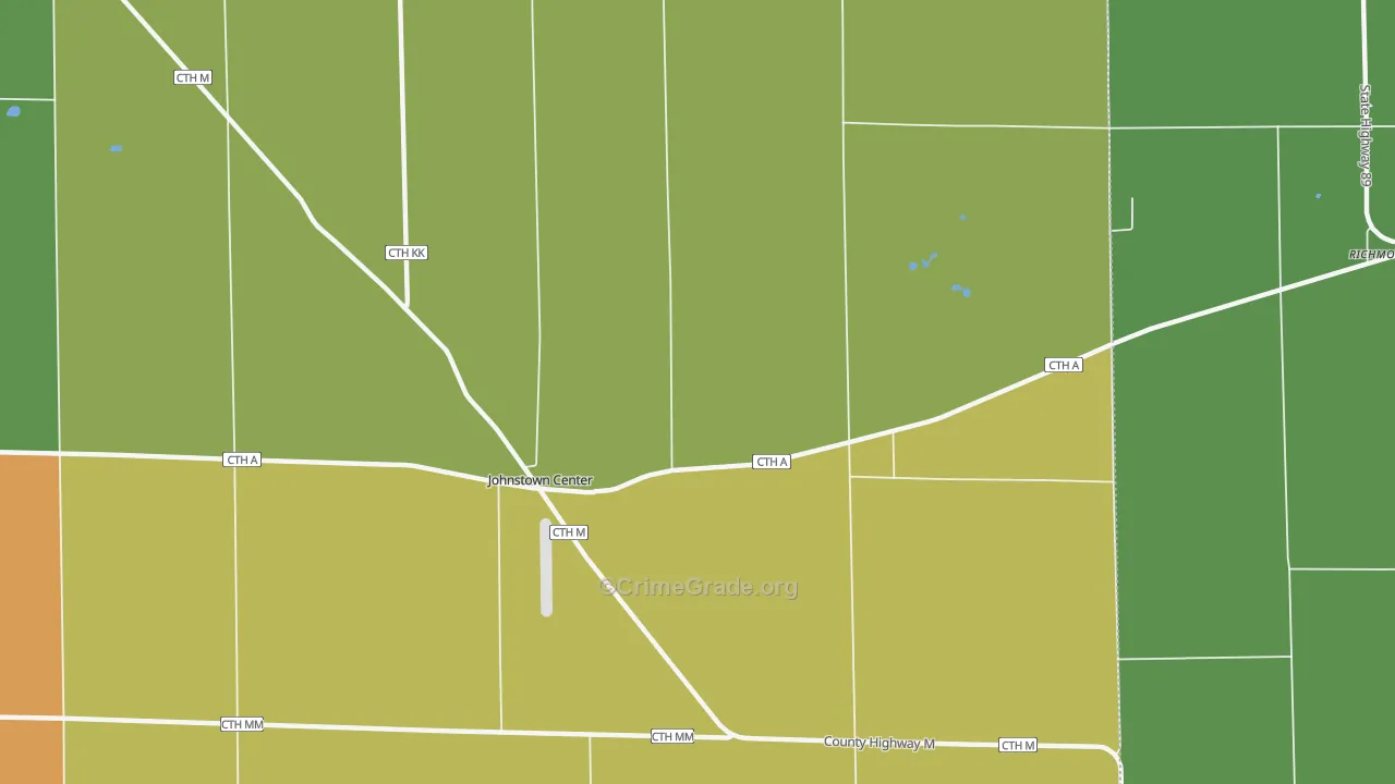 Johnstown, WI Map of Theft Rates