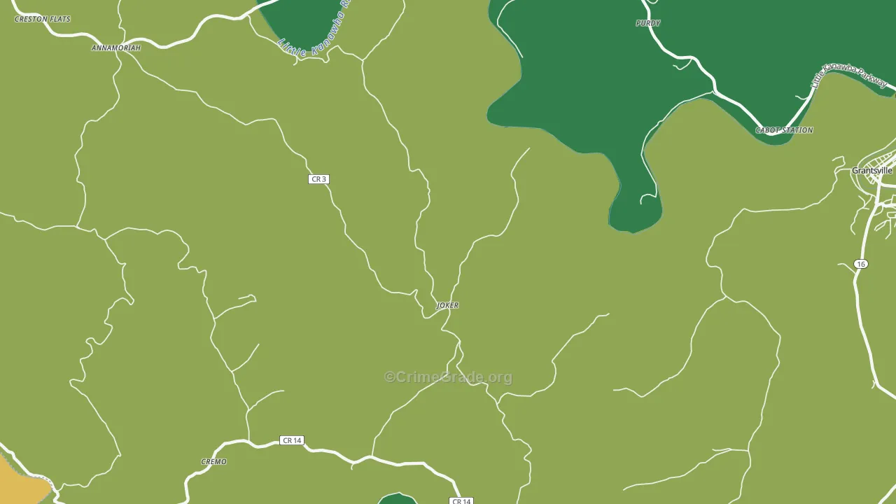 Joker, WV Map of Theft Rates
