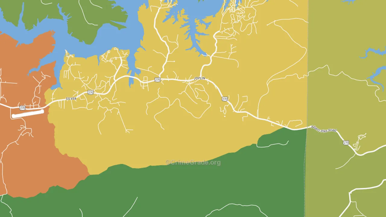 Joplin, AR Map of Theft Rates