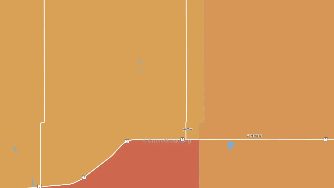 Joplin, MT Map of Theft Rates