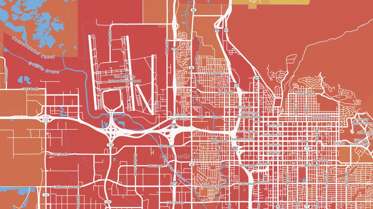 Jordan Meadows, Salt Lake City, UT Map of Theft Rates